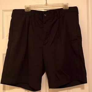 Greg Norman Collection Black Flat Front Men Shorts